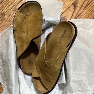Everlane Women's Brown Suede Sandals